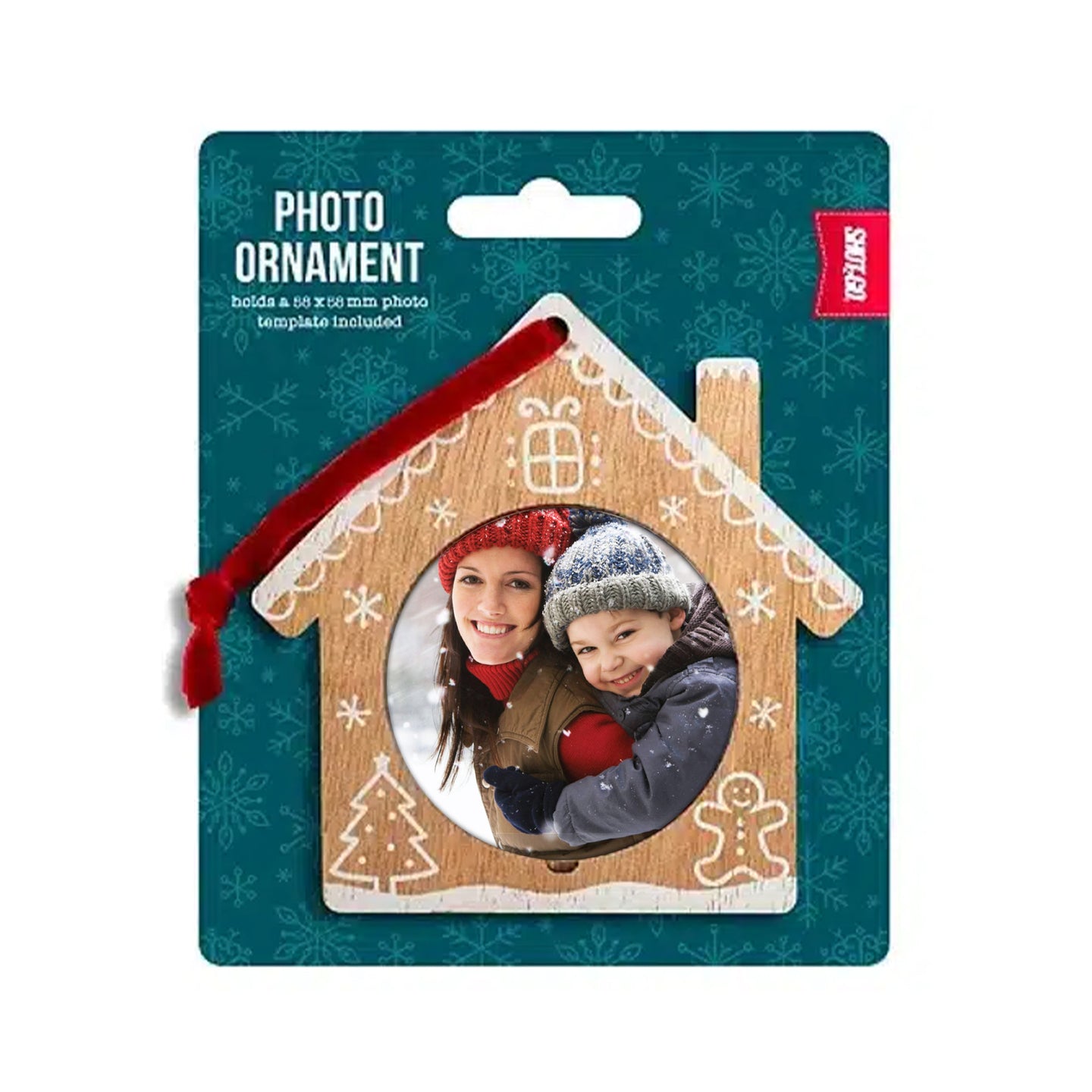 Wooden Gingerbread House Photo Decoration